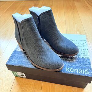 NWT Kensie Gerona Dark Gray Chelsea Ankle Booties, Size 7.5